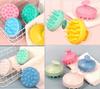 CREPUSCOLO Shampoo Brush Scalp Brush Scalp Massage Scalp Care Silicone 16 Colors (Pink)