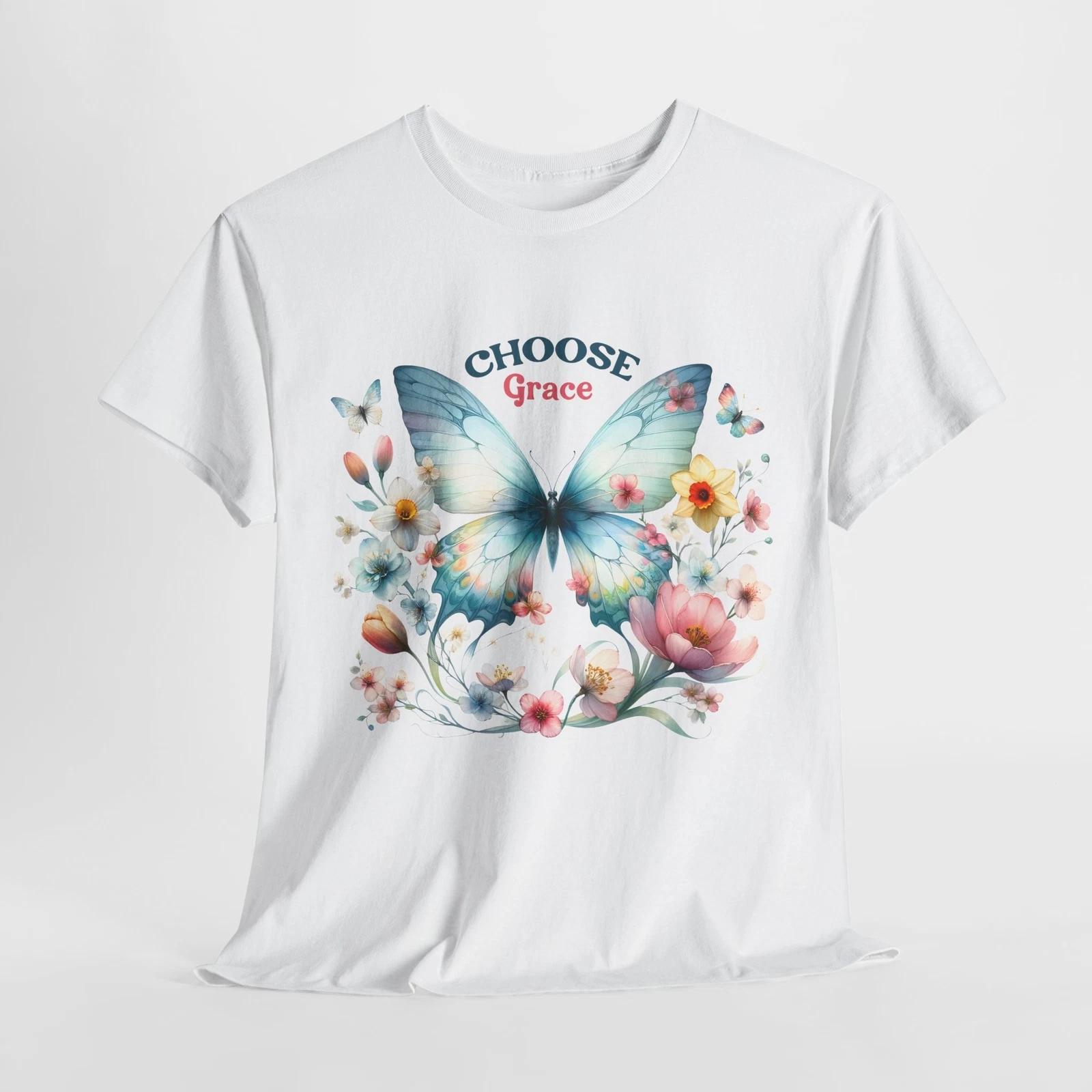 

Seasonal Flowers T-Shirt | Colorful Blooms & Nature Lover Tee | Butterfly Shirt 2XL