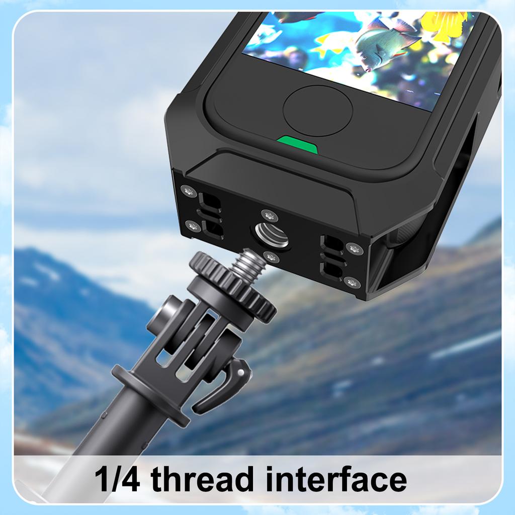 Rabbit Cage Magnetic Quick Release Camera Cage with 1/4 Threads Cold Shoe Mount Protective Case for Insta360 X4 Air Accessories