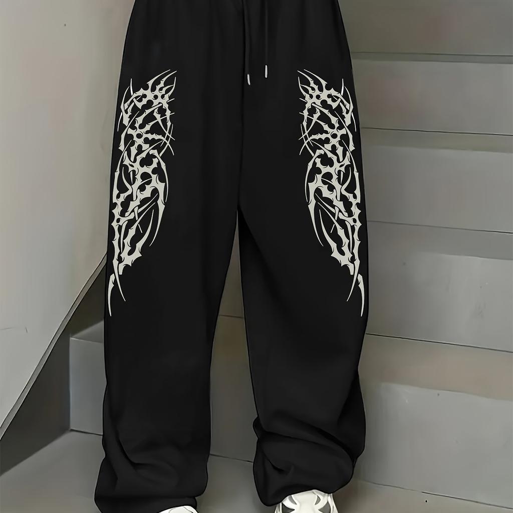 Men's and Women's Street Fashion Printed Gothic Style Trend Quick Drying Casual Sports Comfortable Pants