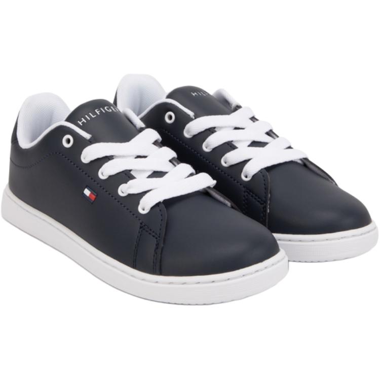 Tommy Hilfiger Minimalist Letter Trend Classic Retro Casual Versatile Sports Low-Top Kids Sneakers Kids sneakers Navy-Blue TH100940