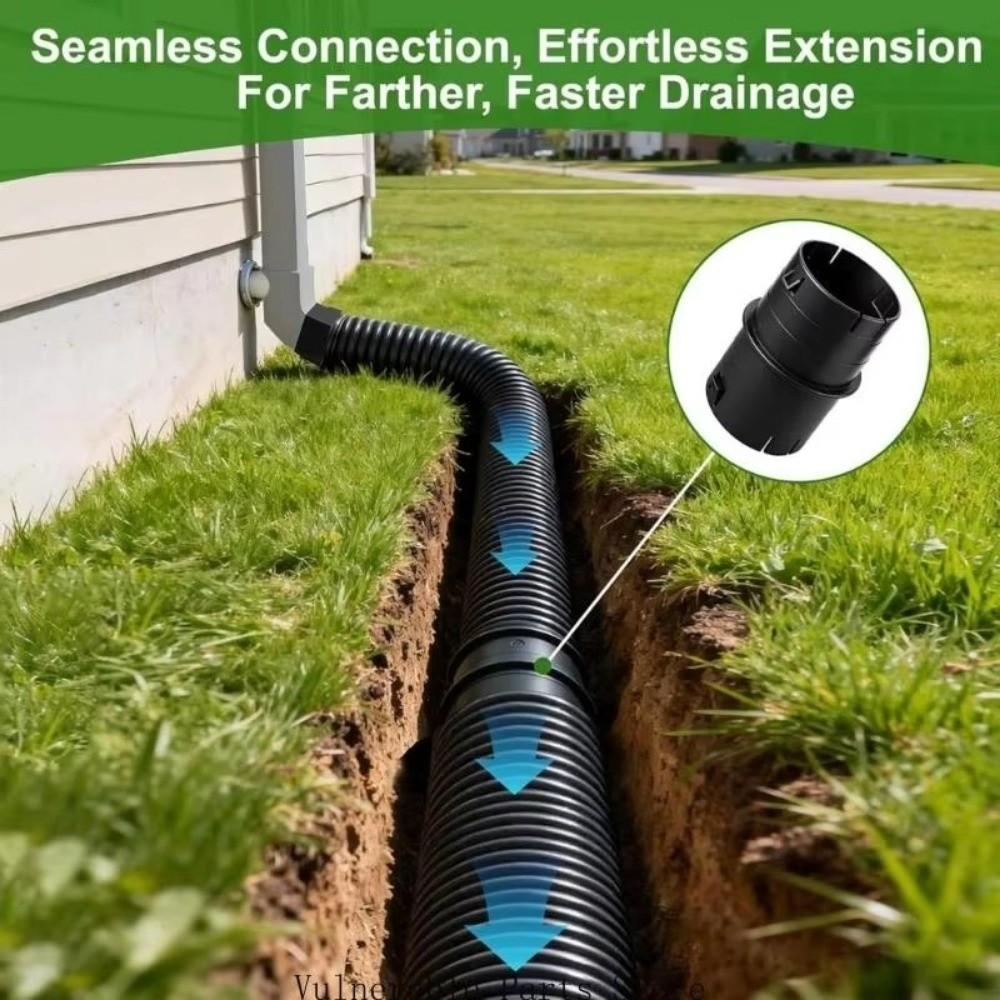 4-inch Pipe Internal Coupling Durable Drainage Adapter Fitting PVC Pipe Joint Corrugated  Boat