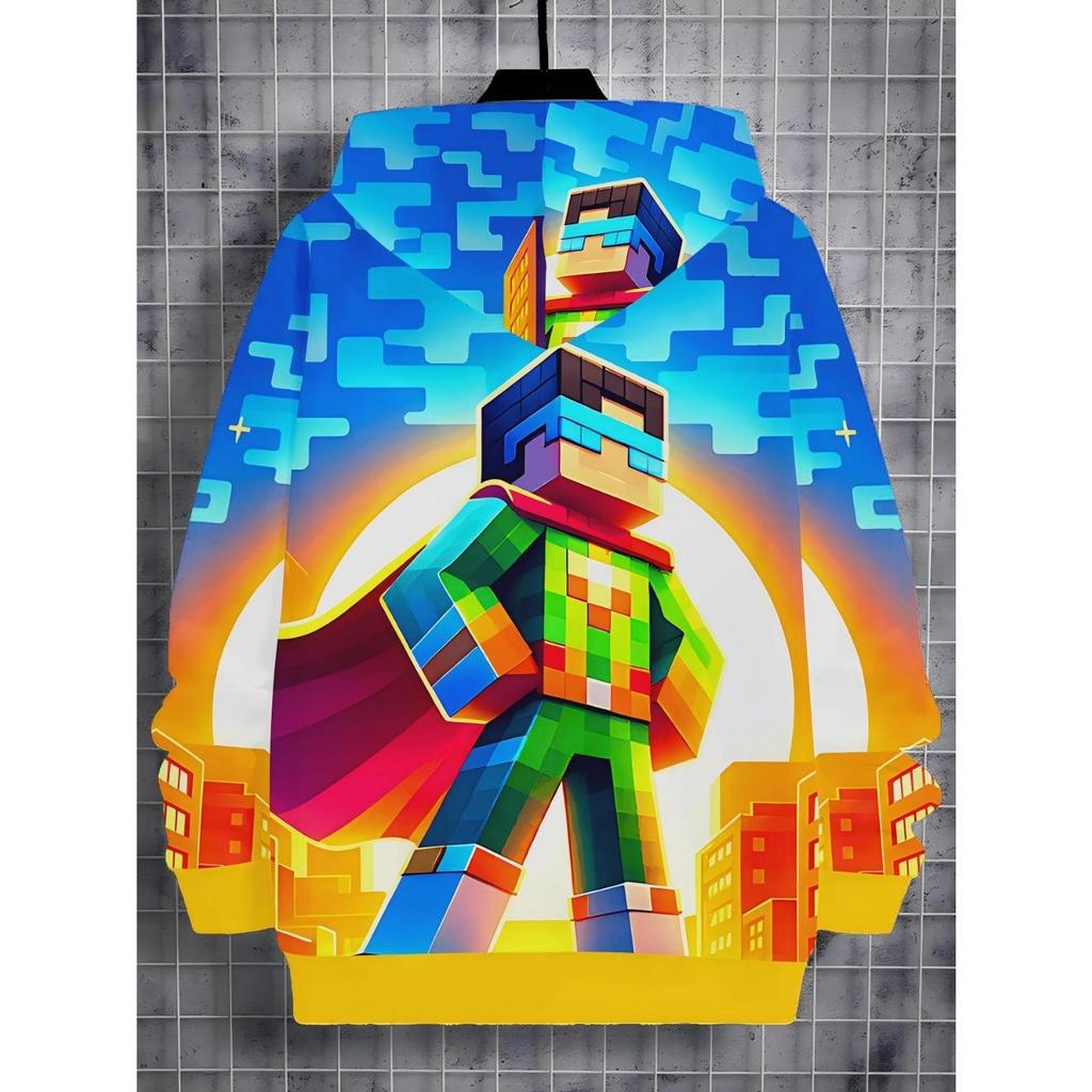 New Anime Hoodie, Cartoon Children's Clothing for Boys and Girls, Long-sleeved Autumn Clothing, Suitable for Children Aged 5-14