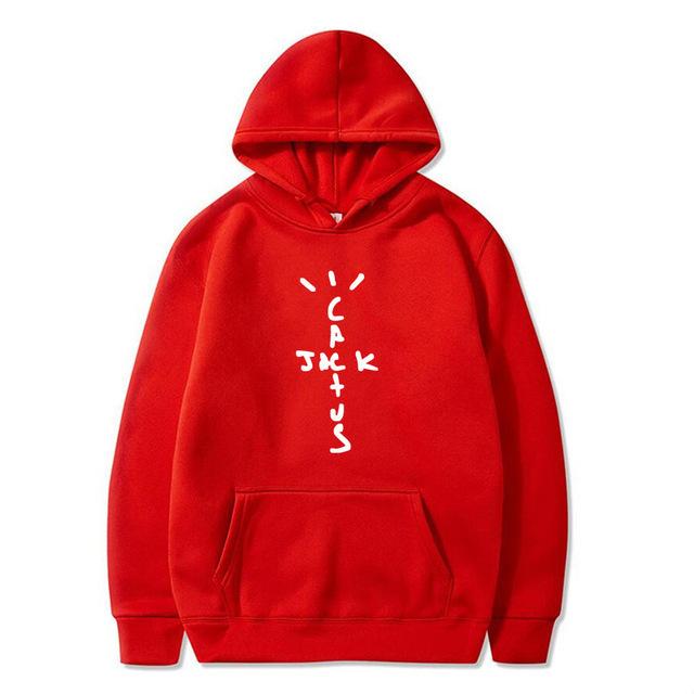 Cactus Jack Swag Alphabet Print Hooded Sweater Women's Hooded Sweatshirt Casual Pullover