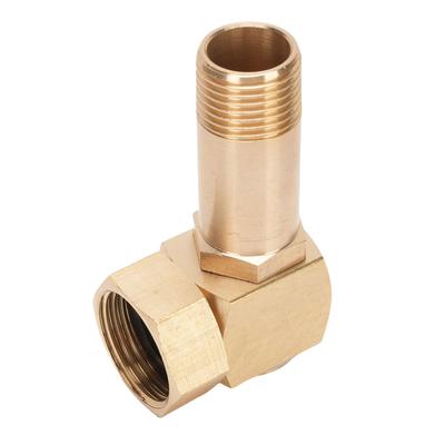 Messing Hoekige Kraanaansluiting, 1 Inch GHT Zinklegering Elleboogaansluiting Tuinslanghaspel voor Slang Pijp
