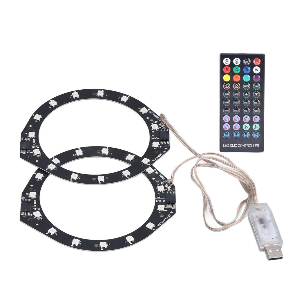 RGB LED Işık Halkası Bluetooth Müzik Senkronizasyonu 400 Efekt 8 Renk LED Şerit Işıklar Uygulama Kontrollü