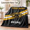 Personalisierte Flanelldecke Boston Bruins Aufdruck Warm Gemütlich Decke Zuhause Sofa Bettwäsche