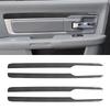 4Pcs Carbon Fiber Interior Door Panel Cover Trim For Dodge RAM 1500 2013-2018