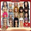 Icy Dbs Blyth Doll 19 Joints 30cm Body Bjd Doll Matte Face Glossy Face Tan Skin Beep Lips Hand-Painted Makeup Diy Hair Girl Gift