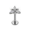 Ready to Ship Classic 24K Gold Plated Titanium Labret Stud Body Jewelry with Zircon for Party & Engagement