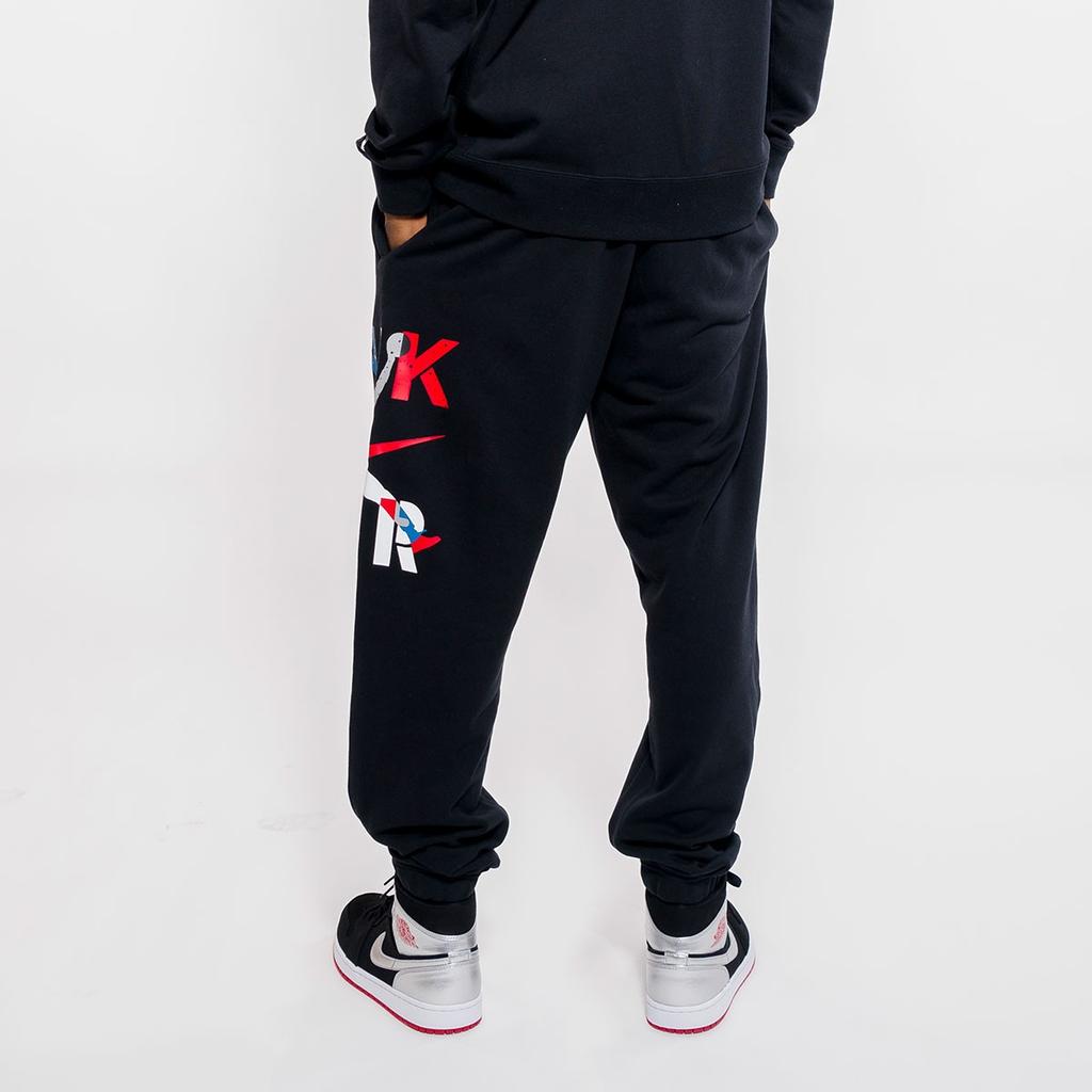 Air Jordan Mens Legacy 4 Pants Alphabet Printing Casual Sports Long Pants Black Men's CQ8303-010