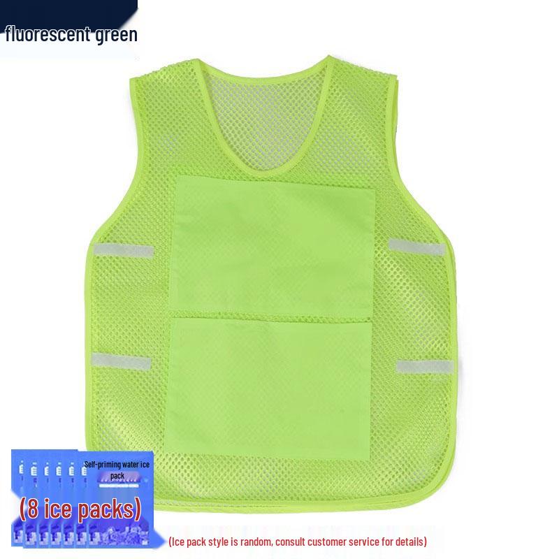 Summer Cooling Vest with Ice Pack: Heatstroke Prevention Workwear for Outdoor Construction