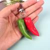Creative Vegetable Keychain: Red, Green, Yellow Pepper & Garlic Toy Pendant