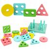 Wooden Blocks Eco Sorter Pastel Small Logical Puzzle