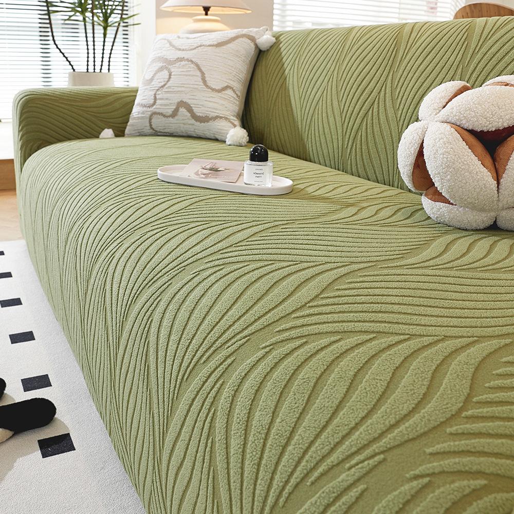 New All Season Universal Minimalist Style Jacquard Velvet Sofa Cover Anti Slip Sofa Full Cover Fabric