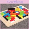Engaging Colorful Wooden Tetris Educational Toys For Kids Age 3 To 8 Years