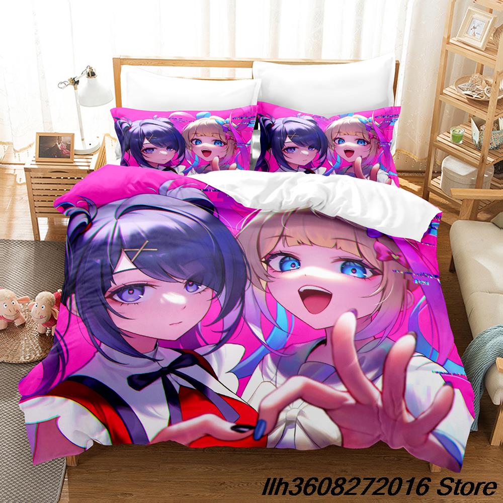 New Needy Girl Overdose Bedding Set Cartoon Anime Three-Piece Set Adult Kid Bedroom Duvetcover Sets 3D Kawaii Girls Conjunto De