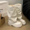 Fashion retro thick heel platform Martin boots women's summer versatile new trouser boots short boots
