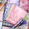 Retro Story Lace Adhesive Fluff Paper - 32 Sheets, 6 Styles for Artistic Bullet Journal Decoration