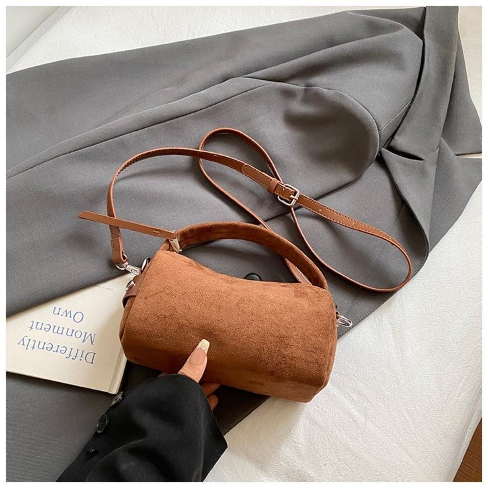 Luxury Mini Size Shoulder Bag Frosted Surface Matte Suede Crossbody Bag PU Leather Women's Handbag Daily Use