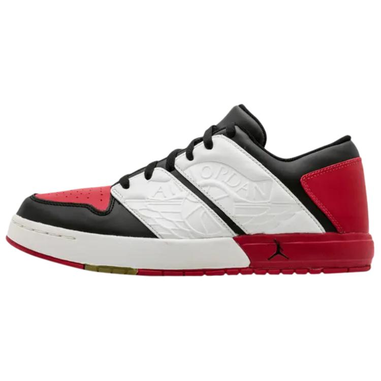 

Jordan Air Jordan 1 Low top Vintage Basketball Shoes Men s Black White Red 302371-011 43
