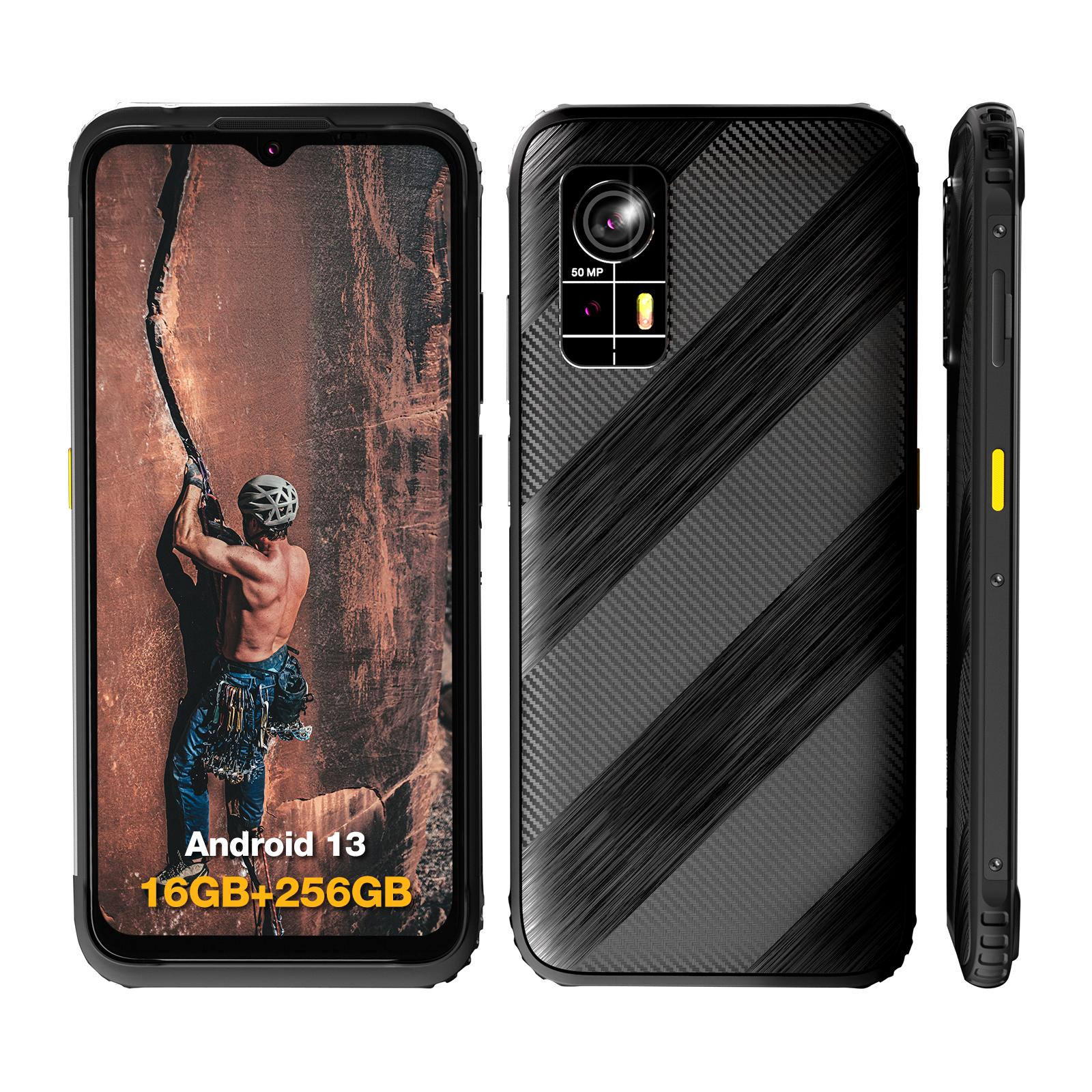 

AGM H6 Ультратонкий защищенный смартфон Android 13 6,56 Мобильный телефон 8 ГБ + 256 ГБ NFC чёрный