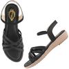 Shoetopia Women'S Snd-1080 Flat Sandal-8 Kids Uk (Snd-1080-Black)-Eu41