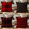 Nordic Scottish Pattern Tartan Cushion Cover Pattern Printed Pillowcase For Living Room Sofa Cushion Cover & Bedroom Decor