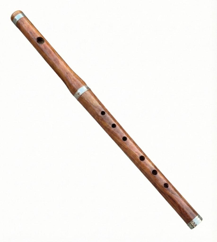 Rosewood Irish D Flute with Case Two Parts 15" Musical Wind Instruments