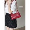 Niche Texture Women's Small Bag 2025 New Simple Red Underarm Bag Versatile Shoulder Crossbody Bag