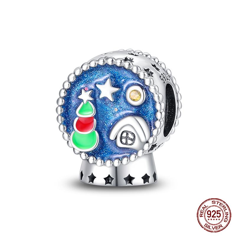Kupfer Schneeflocke Weihnachtsbaum Skischuhe Perlen Markenarmband Exquisiter DIY Schmuck