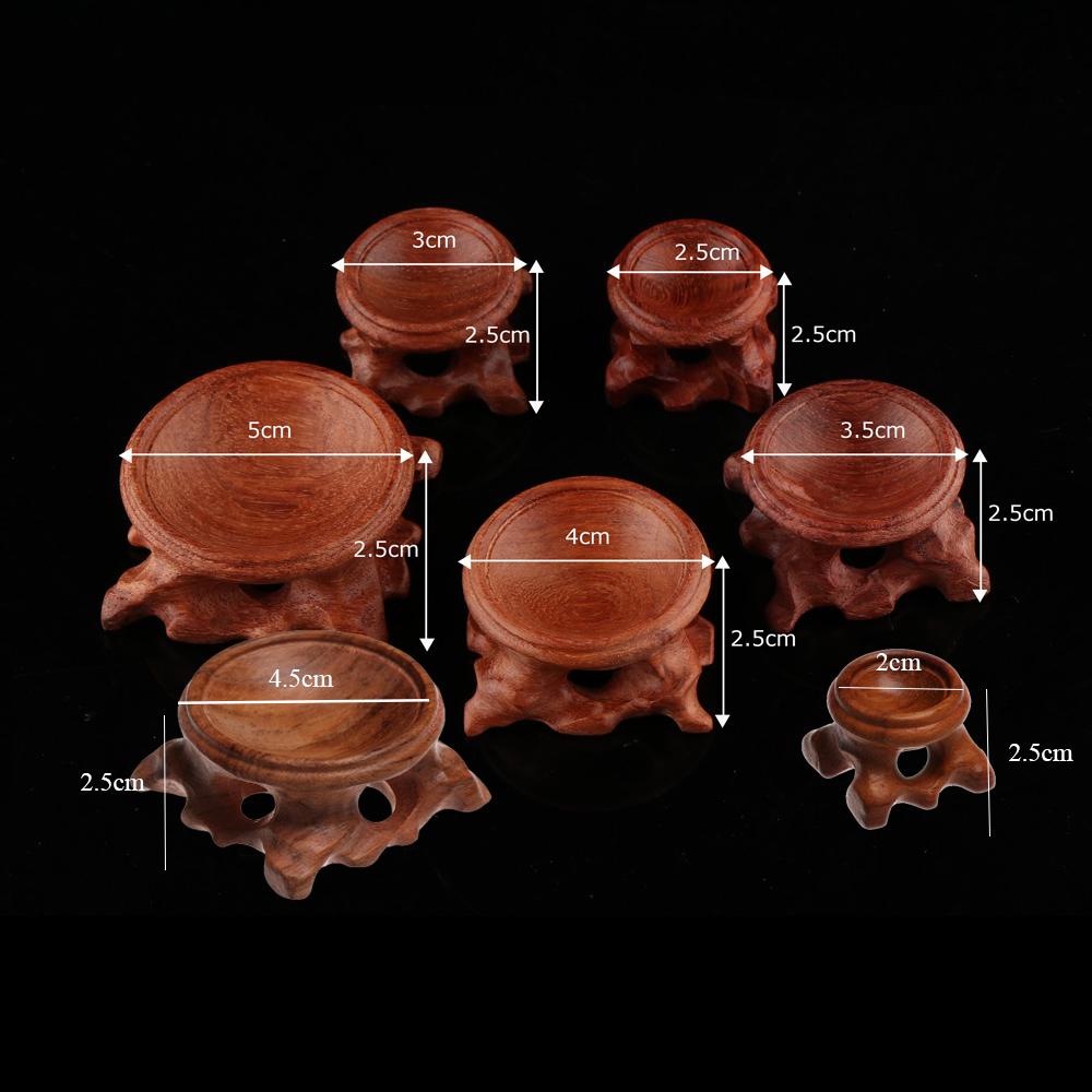 1 pz. Base per statuetta in cristallo con sfera, artigianato, ornamenti da tavolo, oggetti di scena per fotografia, supporto per pietra a sfera, supporto in legno