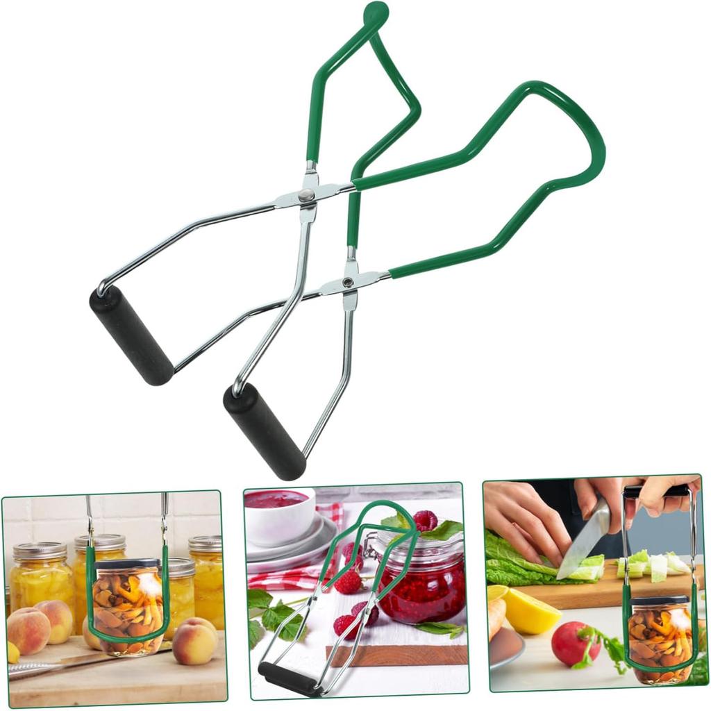 1 Pc Canning Jar Lifter with Non-Slip Grips Handle, Canning Tongs Cans Gripper Clamp Canned Clip for Kitchen Restaurant Wide