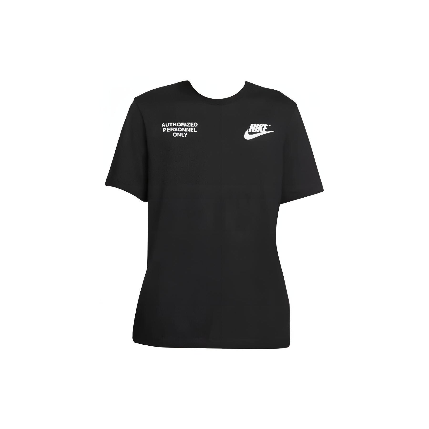 

Nike Пуловер с круглым вырезом и буквенным узором, футболка с короткими рукавами, мужские топы, черный DO8323-010 XS