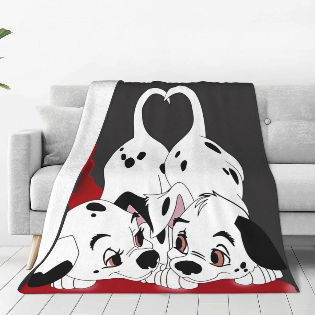 Super Soft Blankets Camping 101 Dalmatians Throw Blanket Flannel Bedspread For Living Room Comfortable Sofa Bed Cover