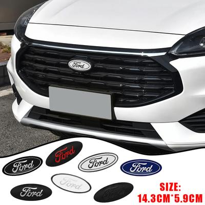 Car Front Grille Emblem Rear Trunk Logo Badge For Fiesta Focus 2 3 Mondeo Edge Ranger Fusion Kuga S-MAX Transit Accessories
