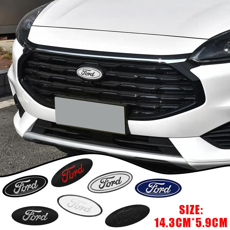 ZLKQ1 Ford Logo Front Grille Logo Hood Badge Emblem Sticker Blue Auto Accessories For Focus mk2 mk3 Fiesta F150 F250 Ranger Mondeo mk4
