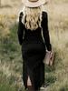 2025 Retro Western Slim-Fit Tassel Hem Cowboy Dress for Girls