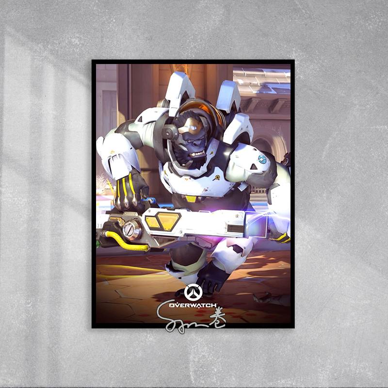 Overwatch Game Character Poster Canvas Printing Overwatch 3D Characters Wall Art Picture Video Game Wall Decor for Gaming Room