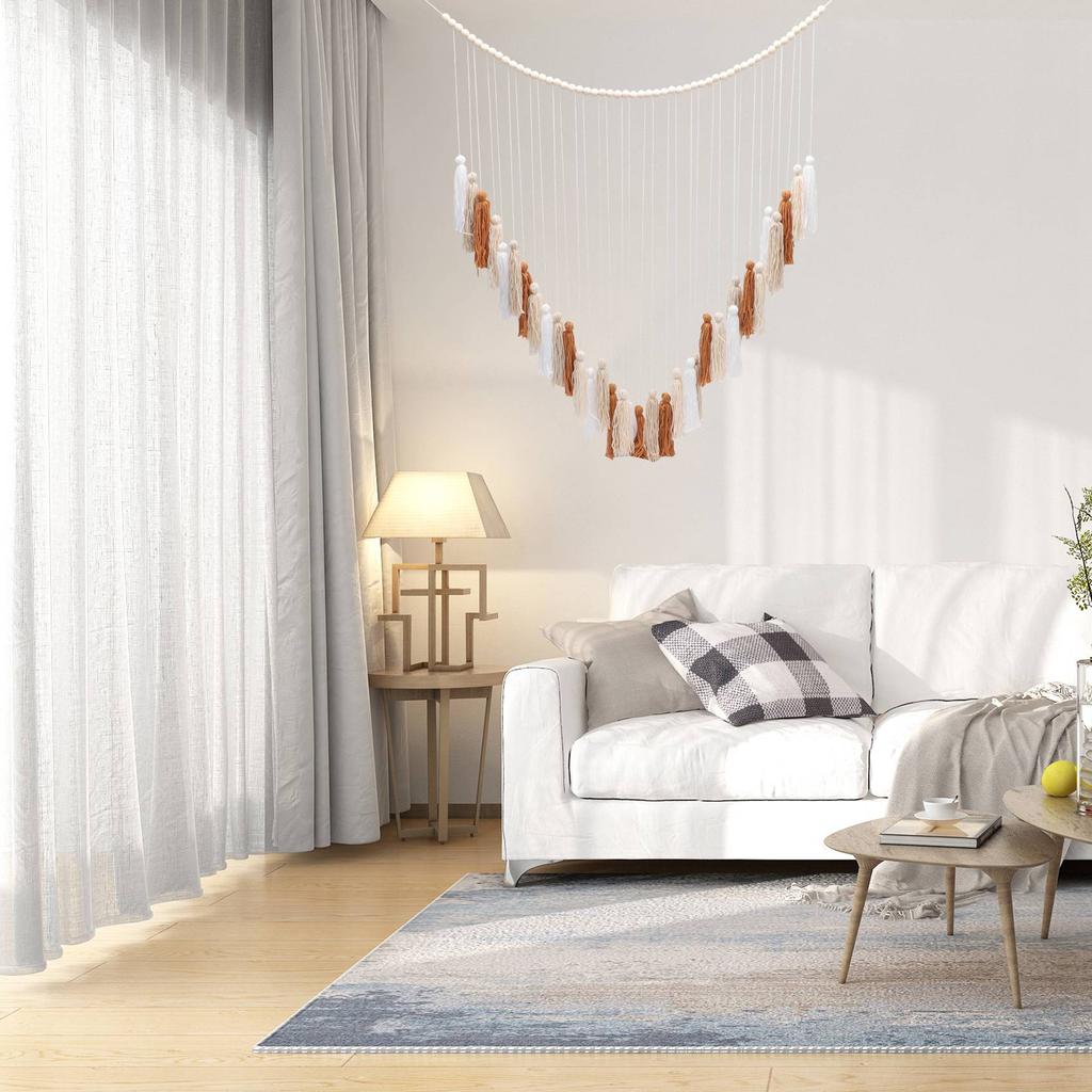 Good-Macrame Wall Hanging-Large Macrame Wall Hanging With Wood Beads-Bohemian Wall Decor For Bedroom And Living Room