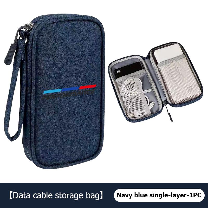 Universal Car Travel Portable Data Cable Storage Bag Accessories For BMW Performance M2 M3 M4 X1 X3 X4 X5 E87 X7 E91 G20