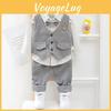 Kinder Geburtstag Kinderkleidung Anzug Hochzeit Party Elegantes Set Baby Junge Freizeitkleidung Gestreiftes Hemd Weste Hose