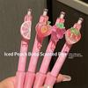 4Pcs Ice Grapefruit Gel Pen With Cute Pendant 0.5Mm Fast-Drying Black Ink Press Pen For Kawai Office School Writing Supplies