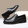 2026New Mens Handmade Casual Leather Office Loafers Fashionable Flat Designer Round Toe Business Shoes Comfy Light Outdoor Shoes