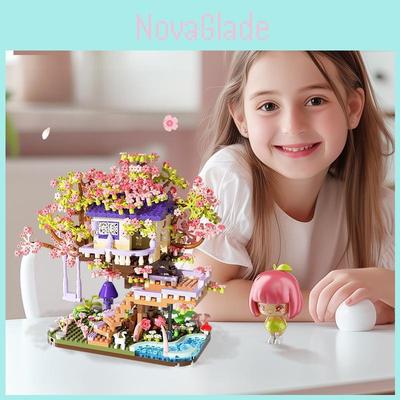 Blumenhaus Mädchen Szene Montage Baustein Modell Spielzeug für Kreative Kinder und DIY-Enthusiasten