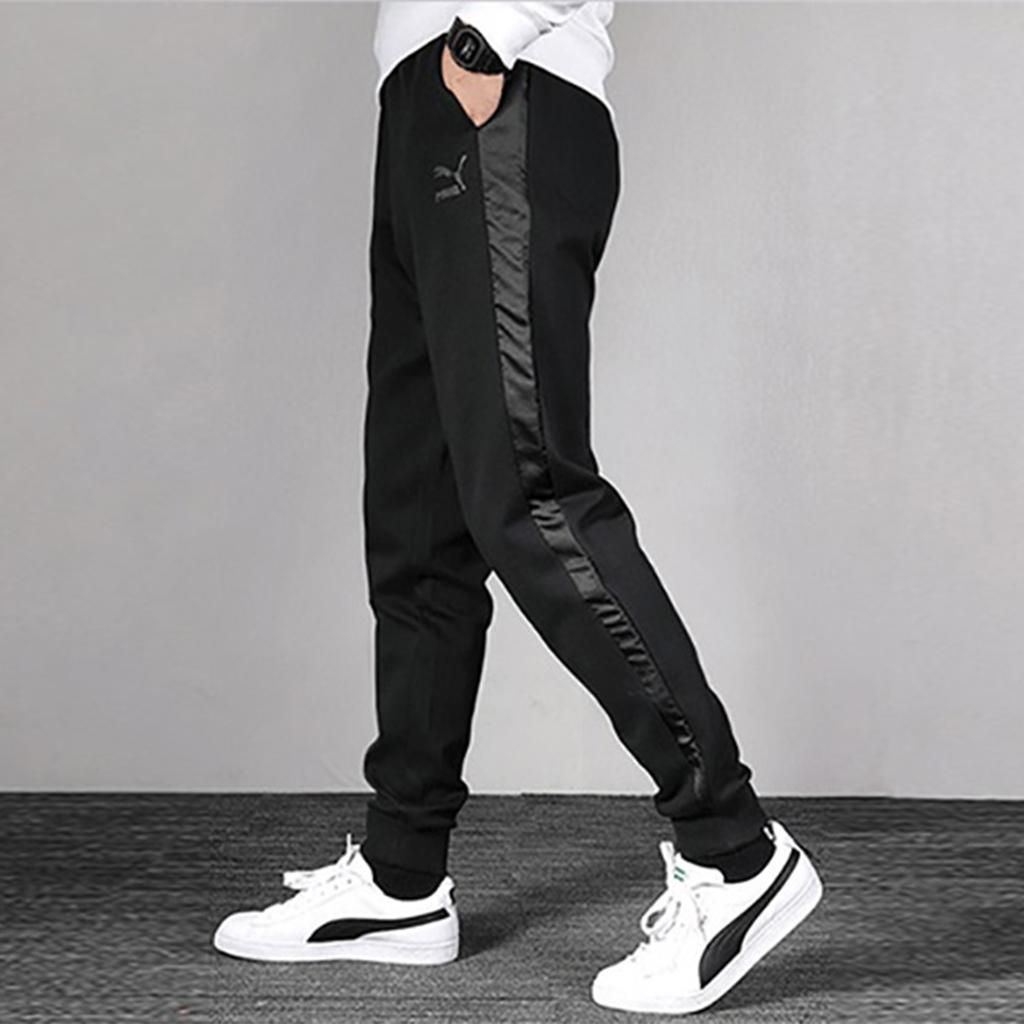 Puma Luxe Pack Track Pants Retro Sports Knit Casual Pants Men Pants Black 597075-01