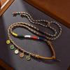 Tibetan Hand-Rubbed Cotton Rope Zhaqilam Dzi Bead Necklace Rope Amulet Chain Pendant Hanging Rope