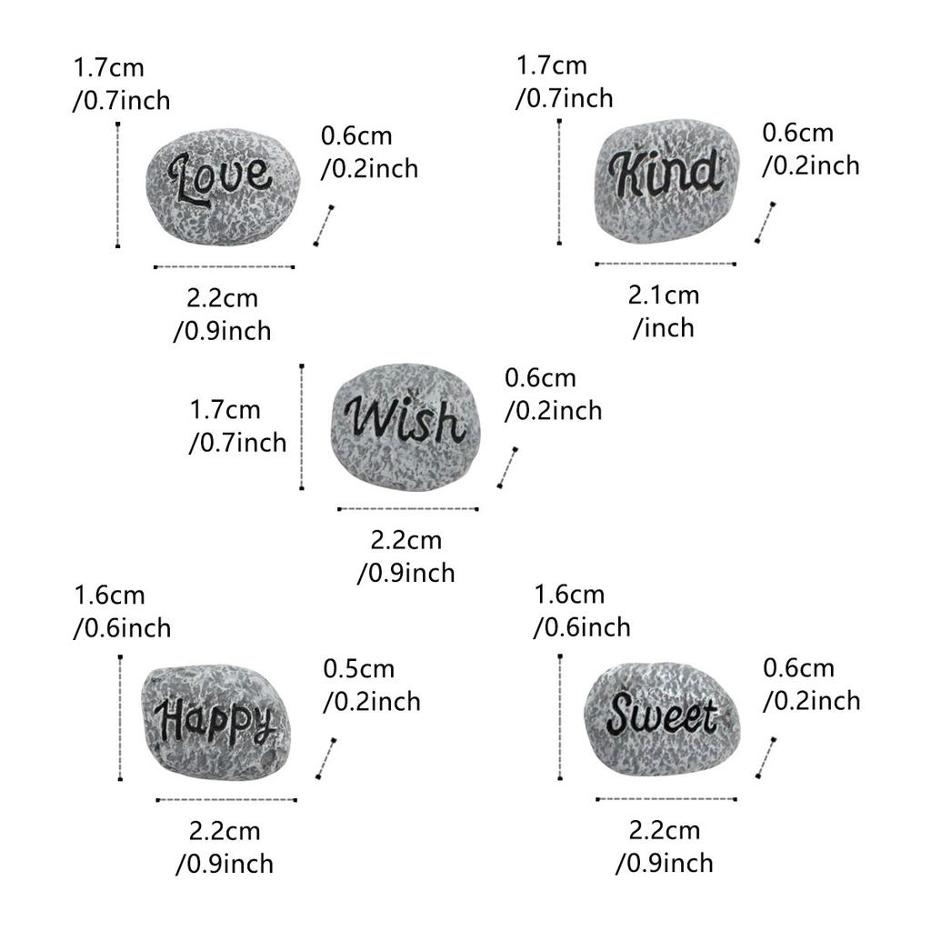 Sugar House Miniature Fairy Garden Accessories – Garden Décor Accessories Home for Fairies (Fairy Saying Stepping Stones)