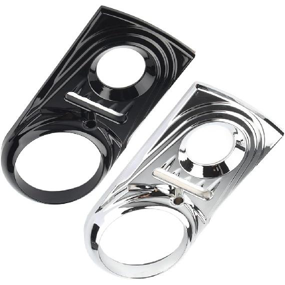 Copertura Pannello Strumenti Moto Trim Compatibile con Harley Davidson Dyna Softail Nera