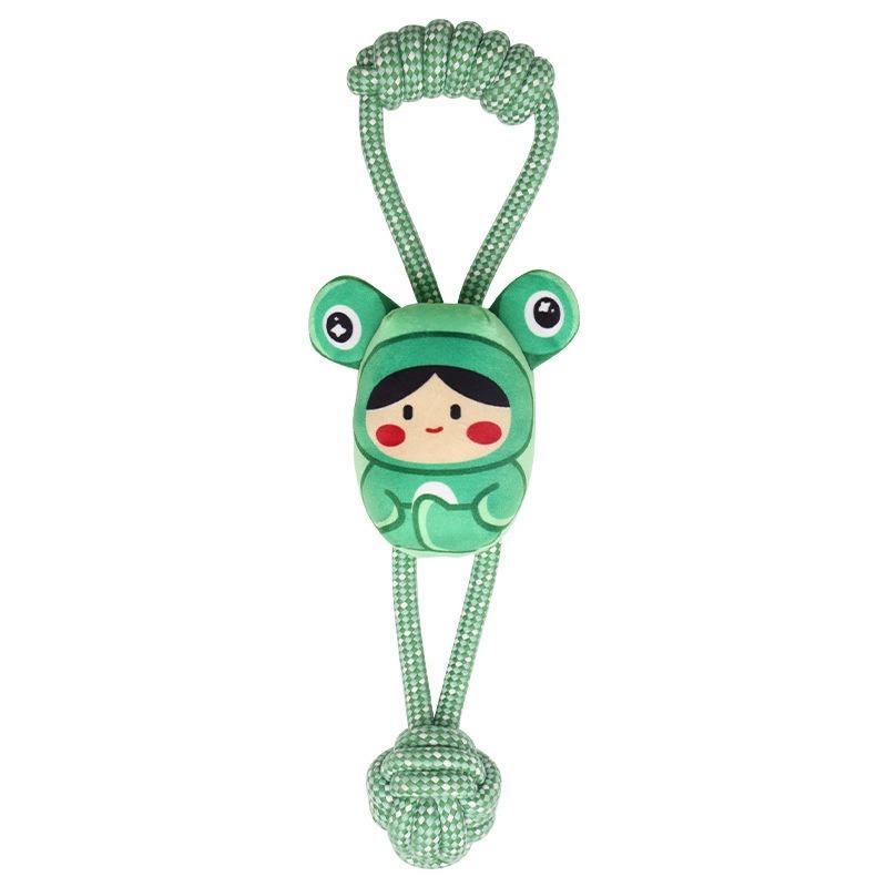 Hot Sale Frog Knot Sound Interactive Dog Pet Toy Teeth Grinding Toy